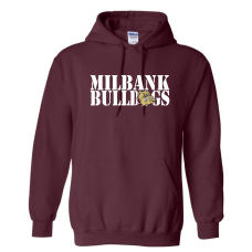 Milbank Bulldogs Gildan Heavy Blend Hooded Sweatshirt