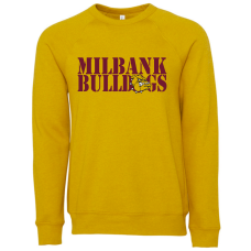Milbank Bulldogs BELLA+CANVAS ® Unisex Sponge Fleece Raglan Sweatshirt