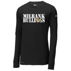 Milbank Bulldogs Nike Dri-FIT Cotton/Poly Long Sleeve Tee