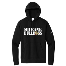 Milbank Bulldogs Adult Nike Club Fleece Sleeve Swoosh Hoodie 