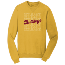 Bulldog Retro Port & Company® Beach Wash® Garment-Dye Sweatshirt